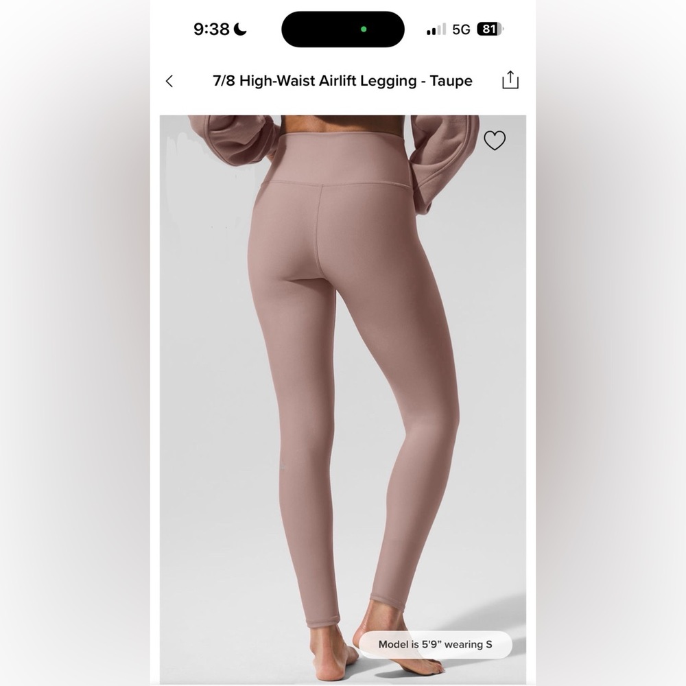 Alo High waisted Airlift Legging - Taupe
